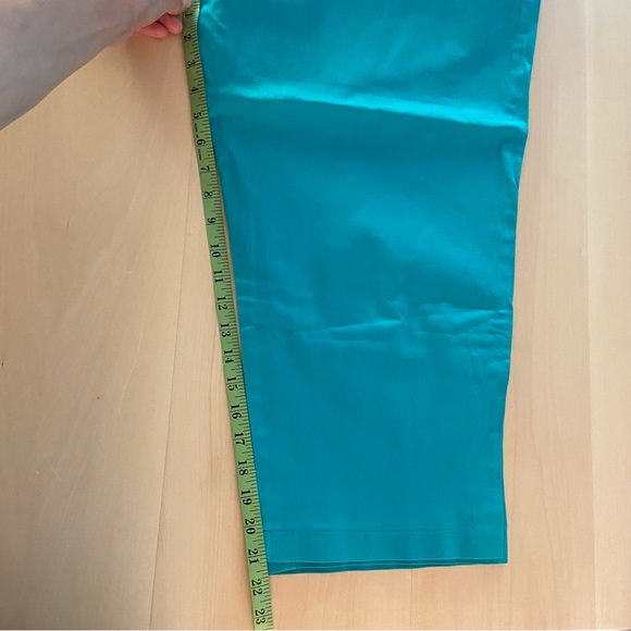 BOB MACKIE vintage turquoise pedal pushers/ capris. Cotton with touch of stretch - Picture 10 of 12